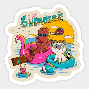 I am Summer Sticker